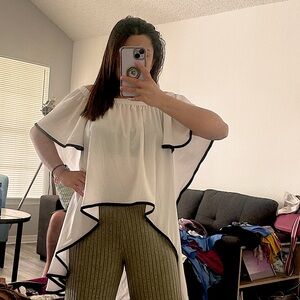 White transparent blouse size L